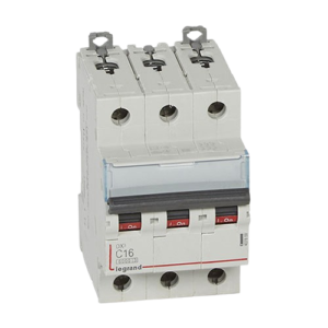 Legrand DX3 MCB 3 pole C-Curve 16A: Ensure precise circuit protection with this reliable and efficient breaker for enhanced electrical safety.